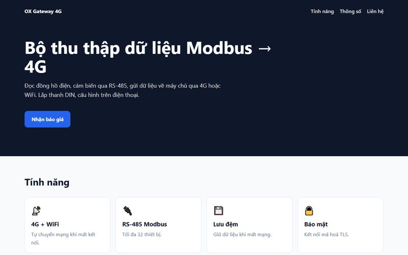 Website giới thiệu sản phẩm